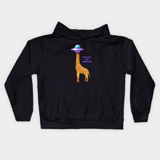 ufo giraffe Kids Hoodie